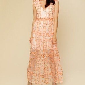 Altar’d State Women’s Juliana Lace Maxi Dress size S